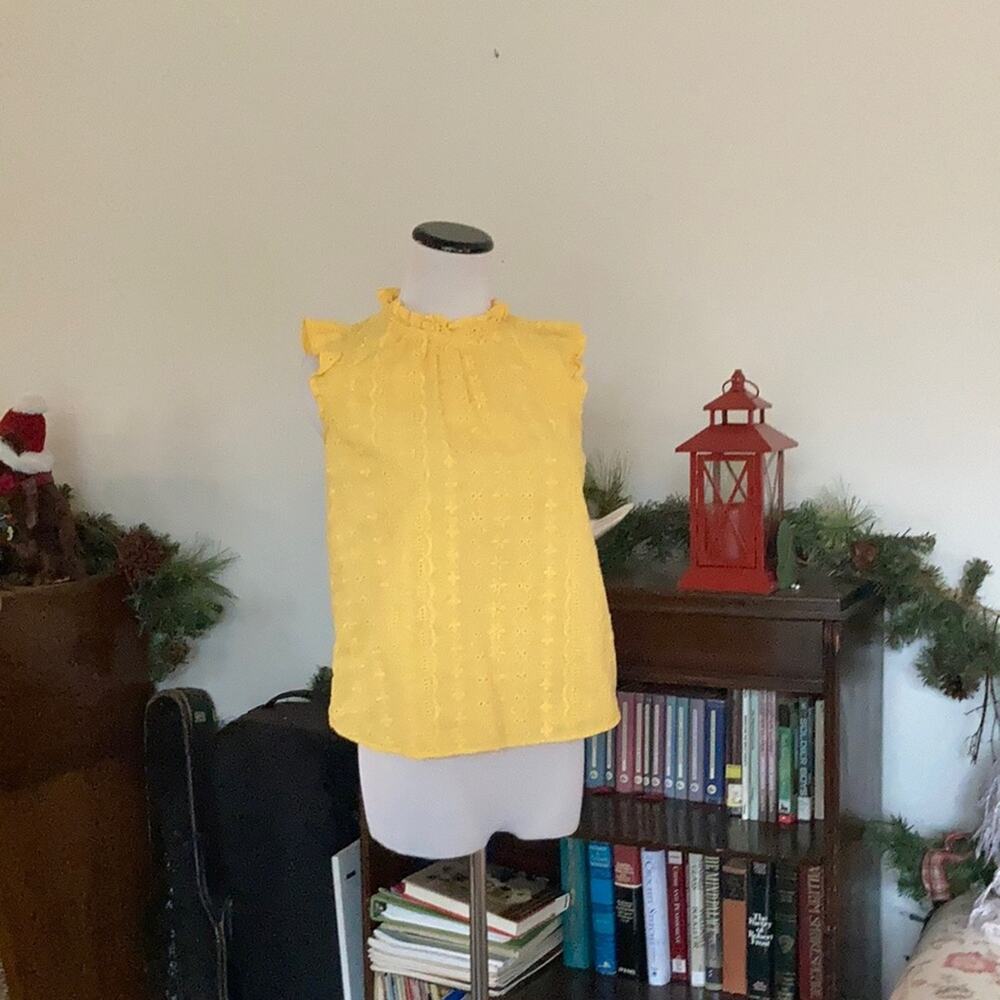 Ann Taylor Yellow Eyelet Cotton, Size XSP